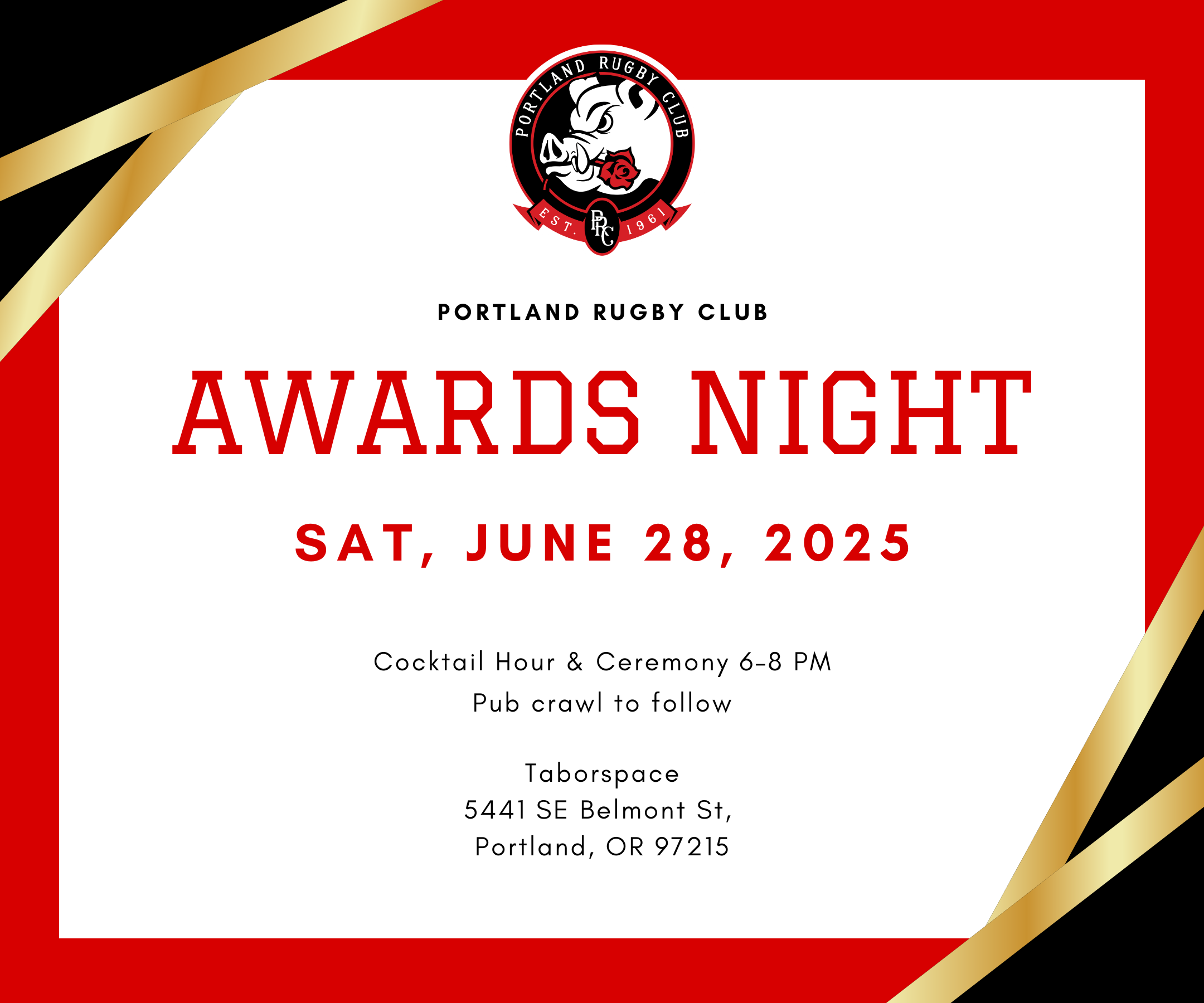 Portland Rugby Club Awards 2025